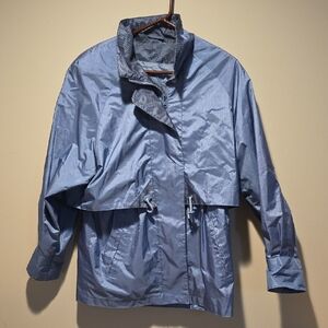 Shimmery Blue Lightweight Rain Jacket